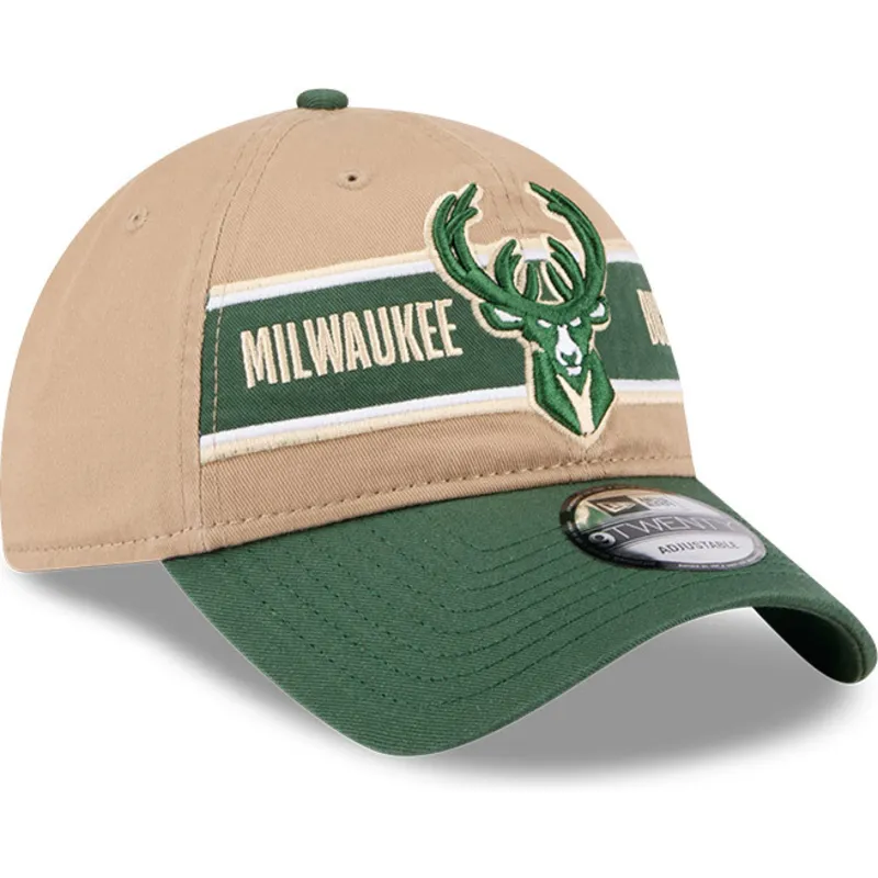 cepur-izliekta-bruns-regulejams-9twenty-draft-2024-no-milwaukee-bucks-nba-no-new-era