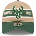 cepur-izliekta-bruns-regulejams-9twenty-draft-2024-no-milwaukee-bucks-nba-no-new-era