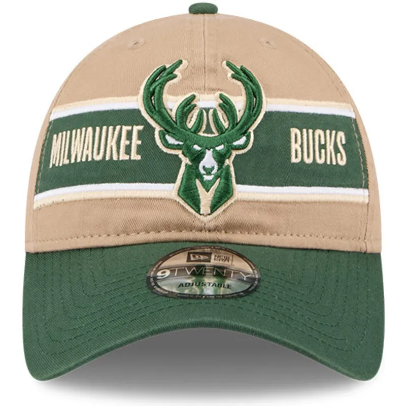 cepur-izliekta-bruns-regulejams-9twenty-draft-2024-no-milwaukee-bucks-nba-no-new-era