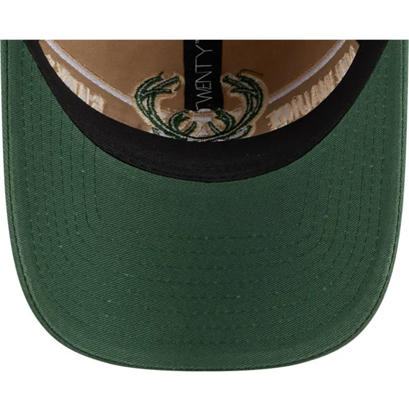 cepur-izliekta-bruns-regulejams-9twenty-draft-2024-no-milwaukee-bucks-nba-no-new-era