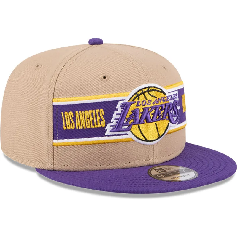 cap-plakana-brown-snapback-9fifty-draft-2024-no-los-angeles-lakers-nba-no-new-era