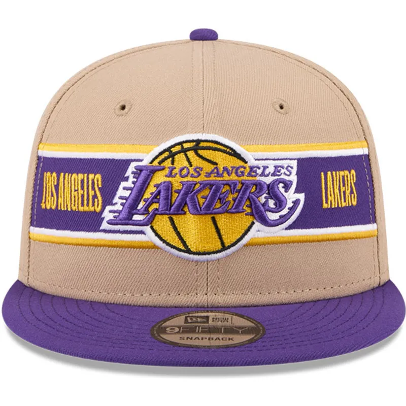 cap-plakana-brown-snapback-9fifty-draft-2024-no-los-angeles-lakers-nba-no-new-era