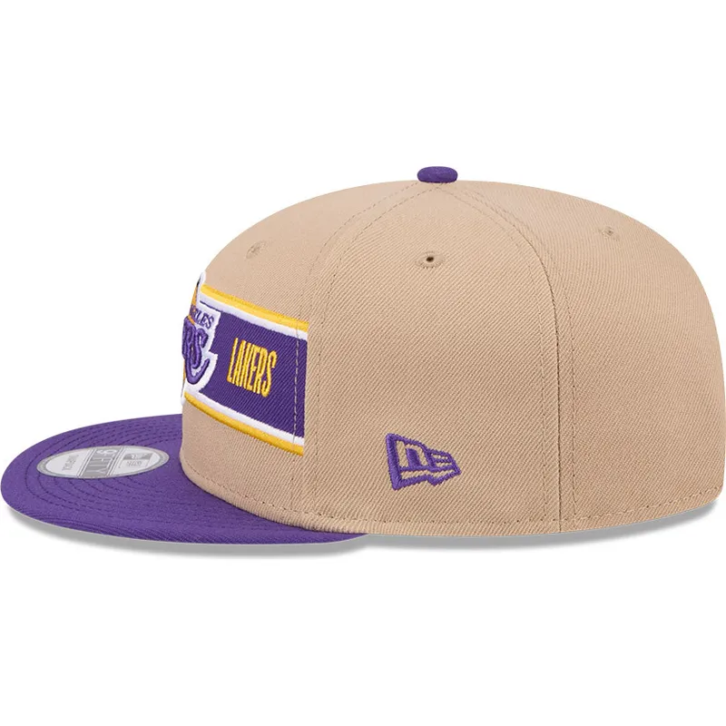 cap-plakana-brown-snapback-9fifty-draft-2024-no-los-angeles-lakers-nba-no-new-era