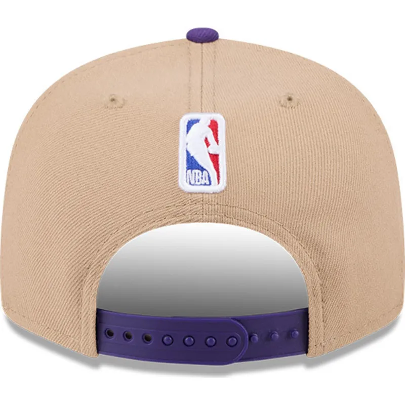 cap-plakana-brown-snapback-9fifty-draft-2024-no-los-angeles-lakers-nba-no-new-era