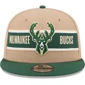 cepur-plakana-bruns-snapback-9fifty-draft-2024-no-milwaukee-bucks-nba-no-new-era