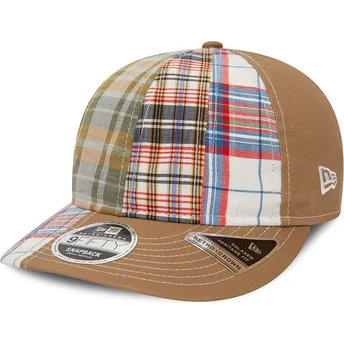 Verstellbare braune Curved Cap 9FIFTY Retro Crown Relaxed Heritage Fit von New Era x Original Madras Trading Company