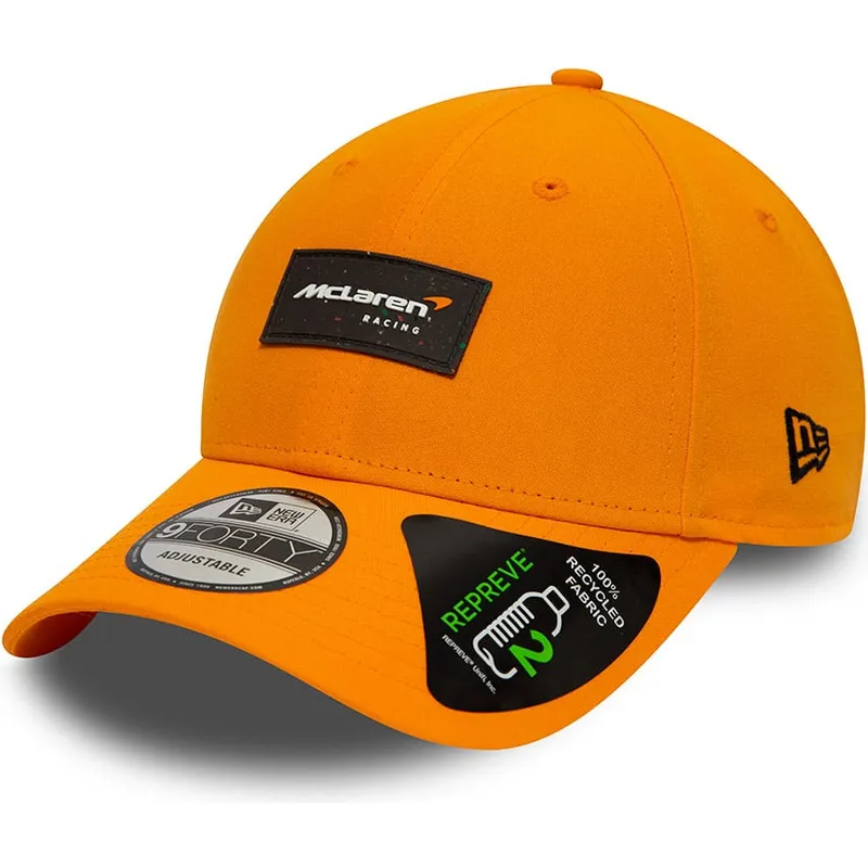 cepur-izliekta-oranzs-snapback-9forty-repreve-no-mclaren-racing-formula-1-no-new-era