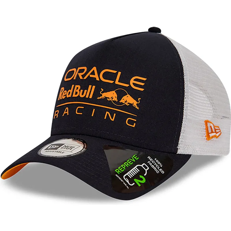 cepur-izliekta-truckeris-tumsi-zils-snapback-e-frame-repreve-no-red-bull-racing-formula-1-no-new-era