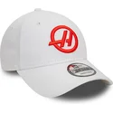 cepur-izliekta-balts-snapback-9forty-no-haas-f1-team-formula-1-no-new-era