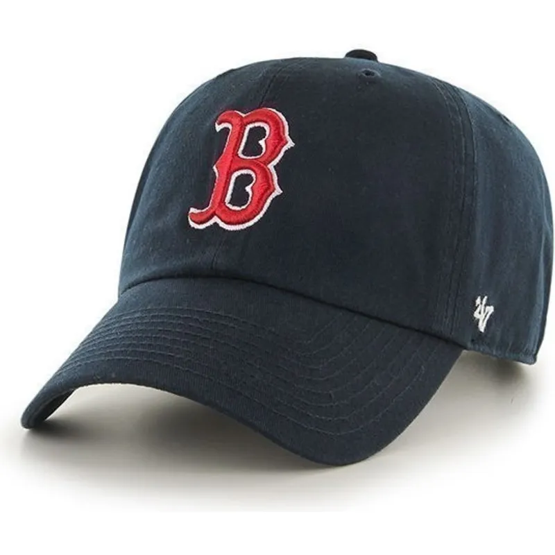 gorra-curva-azul-marino-de-boston-red-sox-mlb-clean-up-de-47-brand