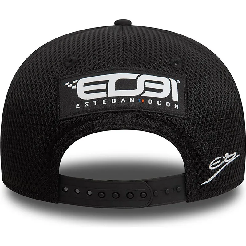 cepur-izliekta-truckeris-melns-snapback-esteban-ocon-9fifty-original-fit-no-alpine-f1-team-formula-1-no-new-era