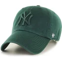 grune-gebogene-kappe-mit-grunem-new-york-yankees-logo-mlb-clean-up-von-47-brand