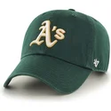 grune-gebogene-kappe-der-oakland-athletics-mlb-clean-up-von-47-brand
