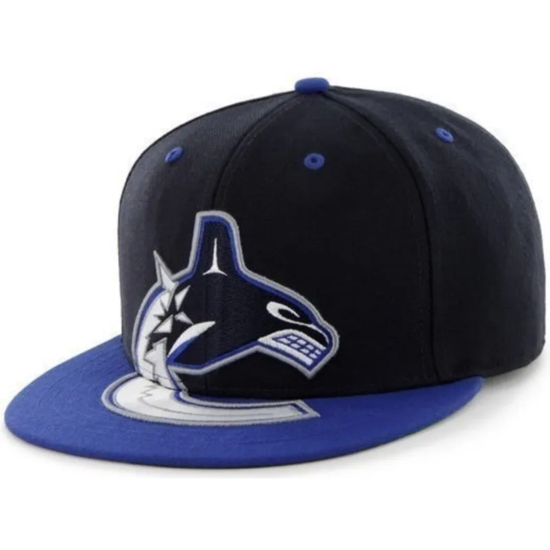cepur-plakana-melns-snapback-no-vancouver-canucks-nhl-no-47-brand