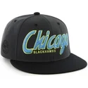 cepur-plakana-melns-snapback-letras-no-chicago-blackhawks-nhl-no-47-brand