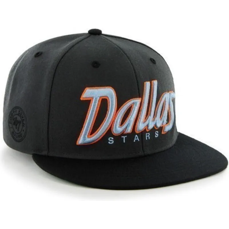 cepur-plakana-melns-snapback-letras-no-dallas-stars-nhl-no-47-brand