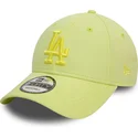 hellgrune-verstellbare-curved-cap-mit-grunem-logo-9forty-league-essential-der-los-angeles-dodgers-mlb-von-new-era