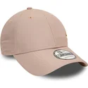 new-era-curved-brim-golden-logo-9forty-flawless-new-york-yankees-mlb-beige-adjustable-cap