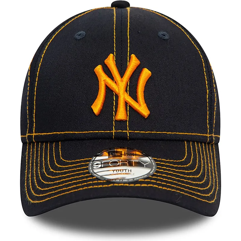 cap-izliekta-navy-blue-adjustable-strap-berniem-9forty-stitch-no-new-york-yankees-mlb-no-new-era