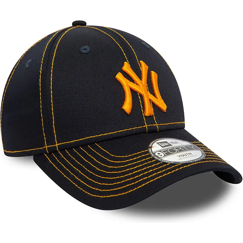 cap-izliekta-navy-blue-adjustable-strap-berniem-9forty-stitch-no-new-york-yankees-mlb-no-new-era