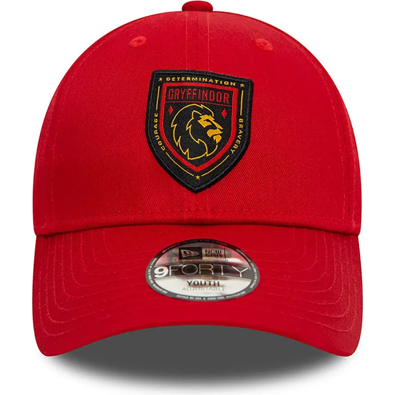 rote-gebogene-snapback-kappe-fur-kinder-von-gryffindor-harry-potter-von-new-era