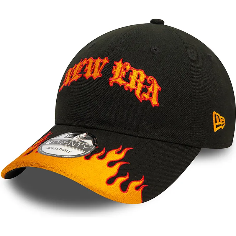 cepur-izliekta-melns-regulejams-9twenty-race-flame-no-new-era