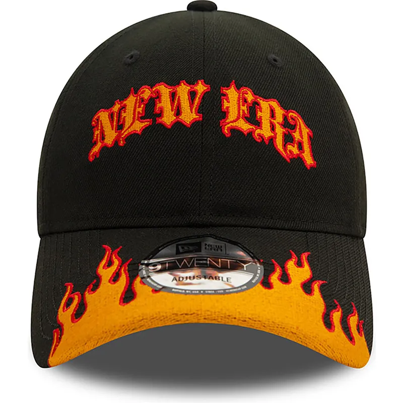 cepur-izliekta-melns-regulejams-9twenty-race-flame-no-new-era