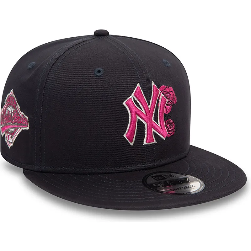 Yankees Cap Gorra De Los Yankees Original Rosa Gorra Plana Azul