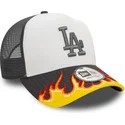 weiss-graue-trucker-cap-a-frame-flame-los-angeles-dodgers-mlb-von-new-era