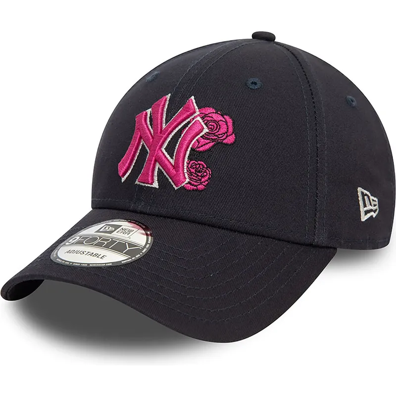 cepur-izliekta-tumsi-zils-regulejams-rosa-9forty-flower-icon-no-new-york-yankees-mlb-no-new-era