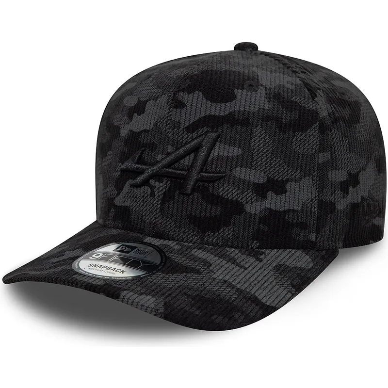 cepur-izliekta-melns-snapback-9fifty-camo-cord-no-alpine-f1-team-formula-1-no-new-era