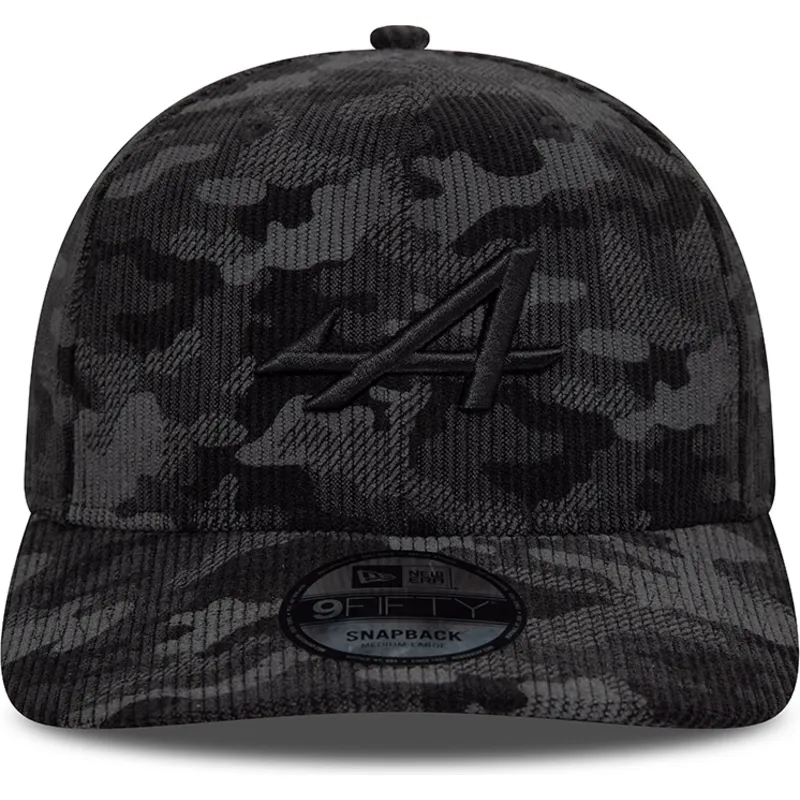 cepur-izliekta-melns-snapback-9fifty-camo-cord-no-alpine-f1-team-formula-1-no-new-era