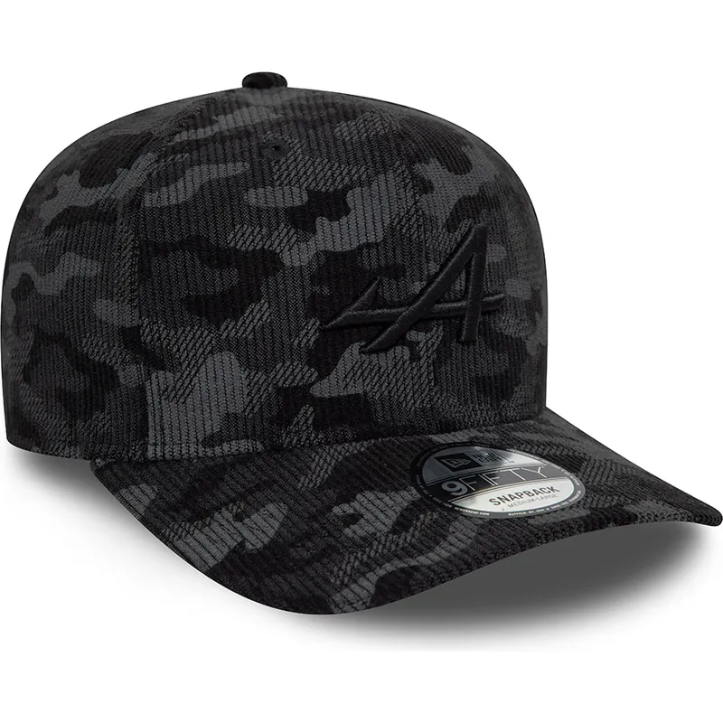 cepur-izliekta-melns-snapback-9fifty-camo-cord-no-alpine-f1-team-formula-1-no-new-era