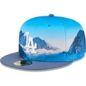 cepur-plakana-zils-pieguloss-59fifty-photoreal-no-los-angeles-dodgers-mlb-no-new-era