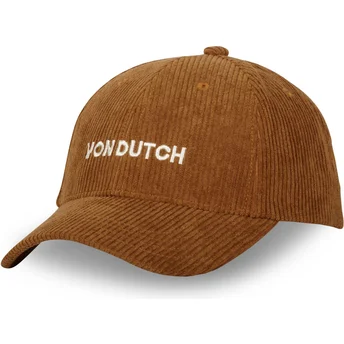 Καφέ ρυθμιζόμενο καπέλο με καμπύλη VEL24 CA της Von Dutch