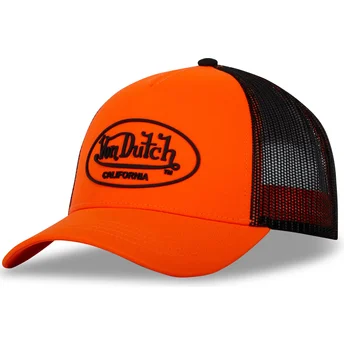 Czapka trucker pomarańczowo-czarna FLU O od Von Dutch