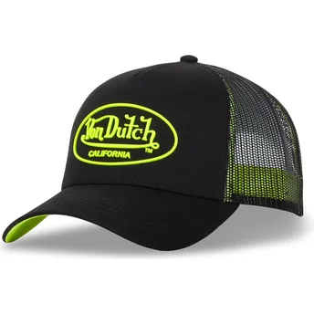 Czapka trucker czarna i żółta DOM Y od Von Dutch