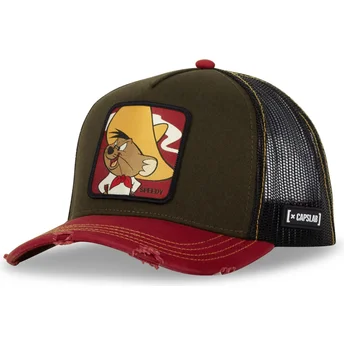 Czapka trucker zielono-czerwona Speedy Gonzales LOO10 SPE Looney Tunes od Capslab