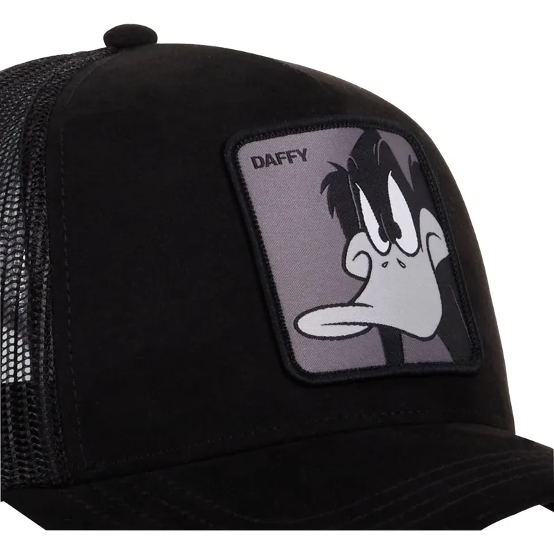 schwarze-trucker-cap-daffy-duck-loo10-duc-looney-tunes-von-capslab