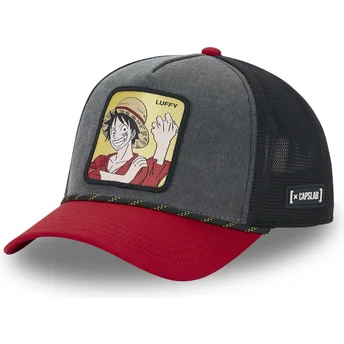 Schwarz-rote Trucker-Kappe Monkey D. Luffy OP4 MUG One Piece von Capslab