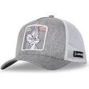 graue-und-weisse-trucker-kappe-bugs-bunny-loo10-bug-looney-tunes-von-capslab