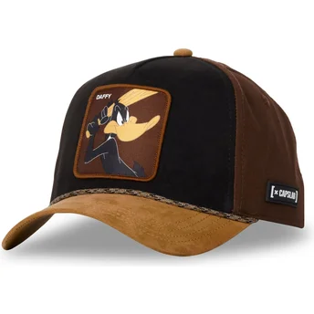 Schwarze und braune Trucker-Kappe Daffy Duck LOO10 DAF Looney Tunes von Capslab