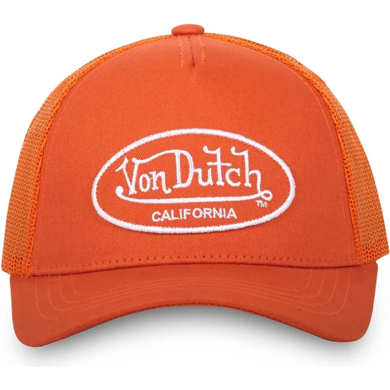 czapka-trucker-pomaranczowa-regulowana-lof-b12-von-dutch