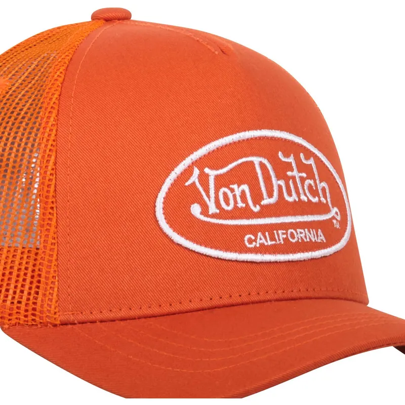 czapka-trucker-pomaranczowa-regulowana-lof-b12-von-dutch