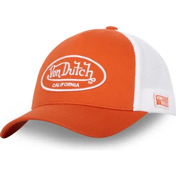 Justerbar orange och vit trucker-keps LOF B17 från Von Dutch