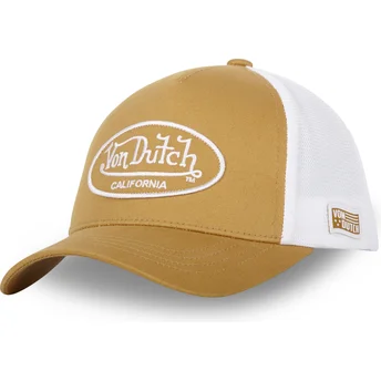 Verstellbare braun-weiße Trucker-Kappe LOF B18 von Von Dutch