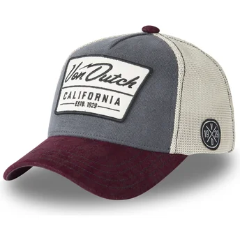 trucker-cap-grau-und-weinrot-lea04-von-von-dutch