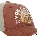 gorra-curva-marron-y-gris-ajustable-fir-cb-de-von-dutch