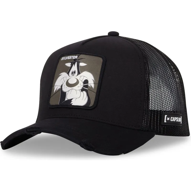 cepur-izliekta-truckeris-melns-snapback-loo10-syl-silvestrs-looney-tunes-no-capslab
