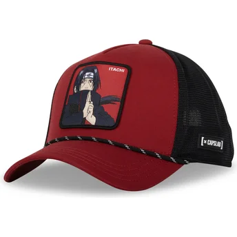 Gorra trucker roja y negra Itachi Uchiha RED Naruto de Capslab